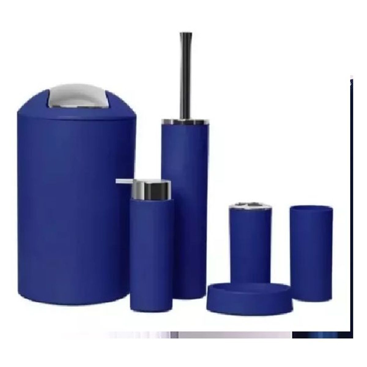 GENERICO - Set Juego De Baño 6 Piezas color azul Accesorios Elegante