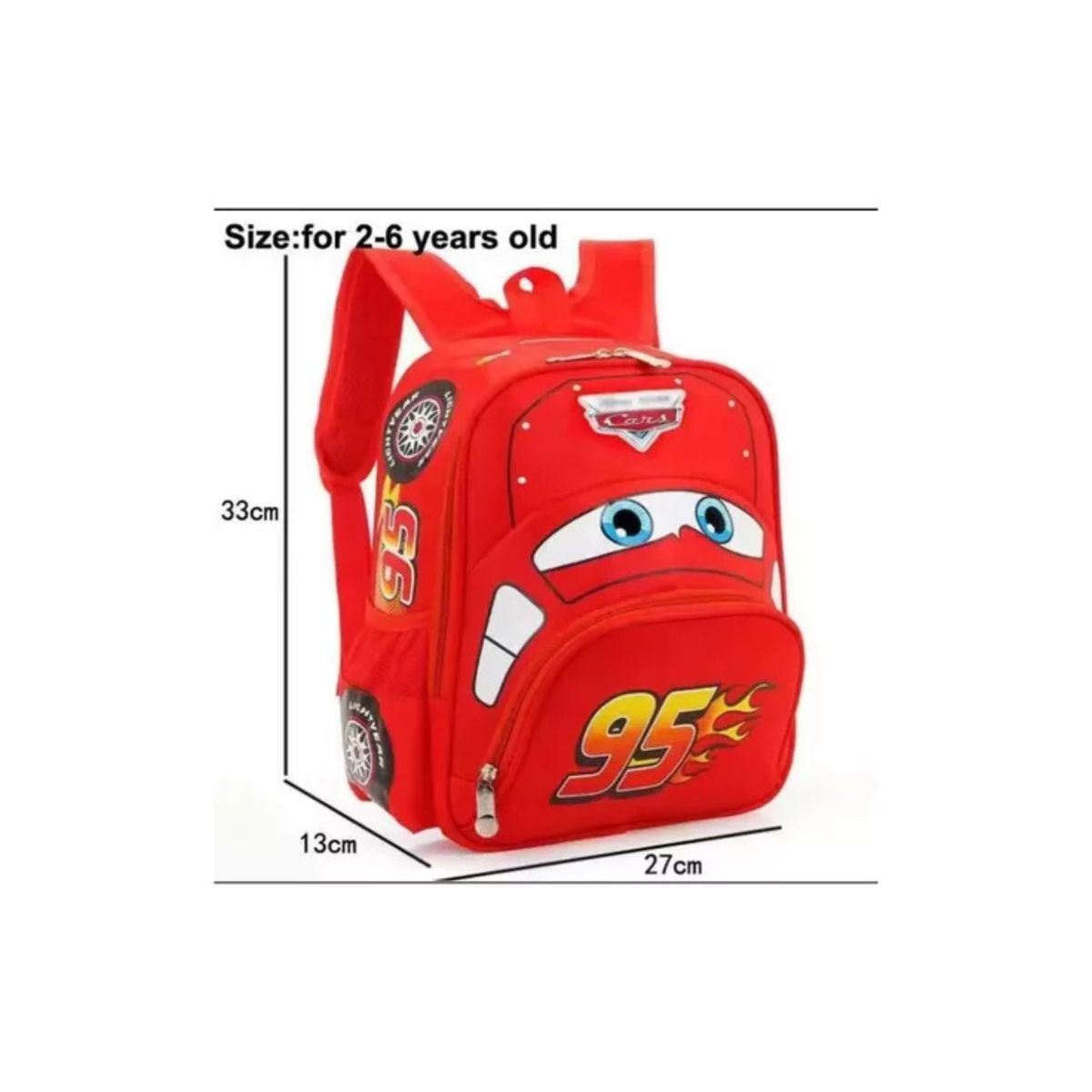 TIOZONEY - Mochila Infantil Niño De Cars Rayo Mcqueen Escolar Colegio
