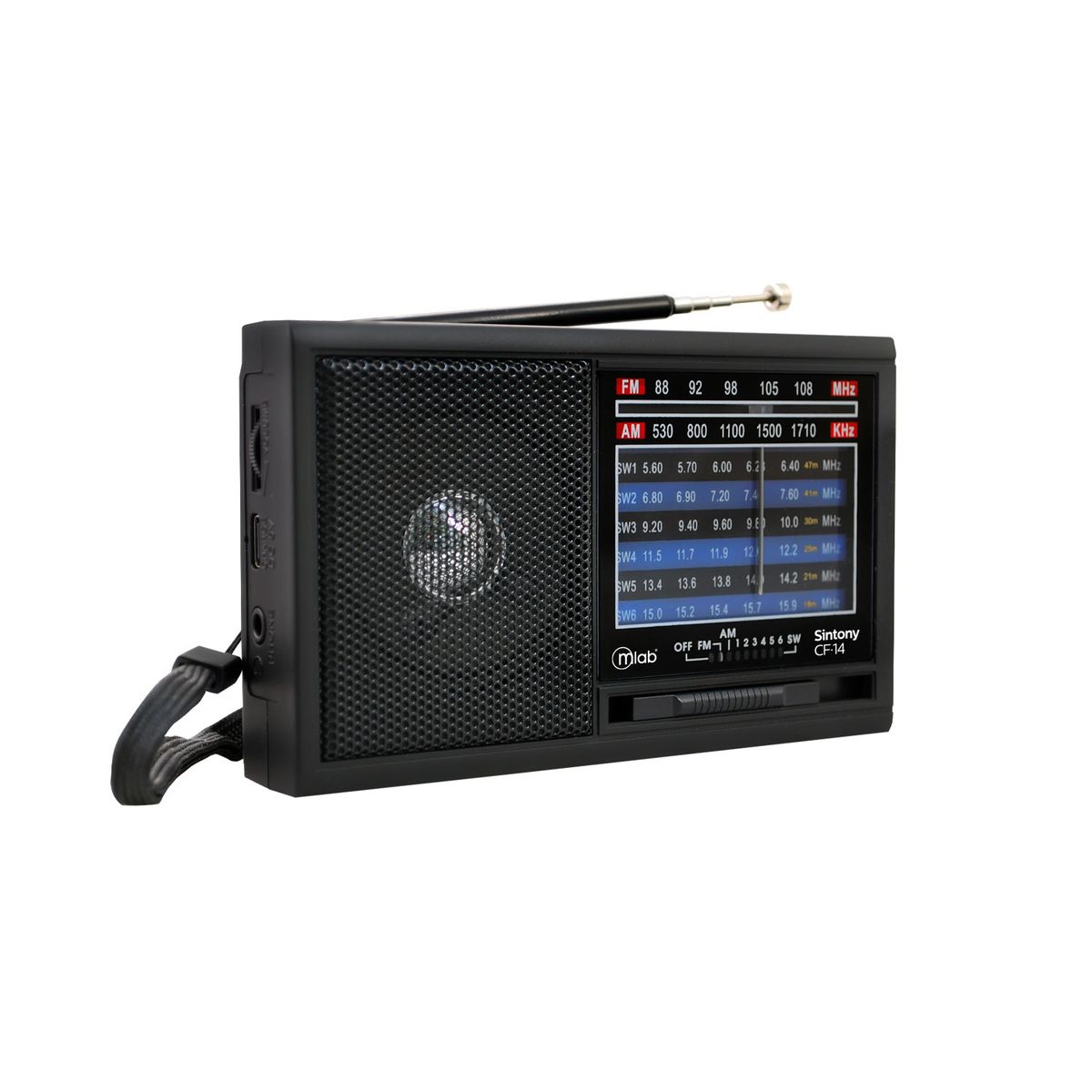 MLAB - RADIO PORTÁTIL MULTIBANDA SINTONY CF-14 1980´S FM/SW/USB-C 09467