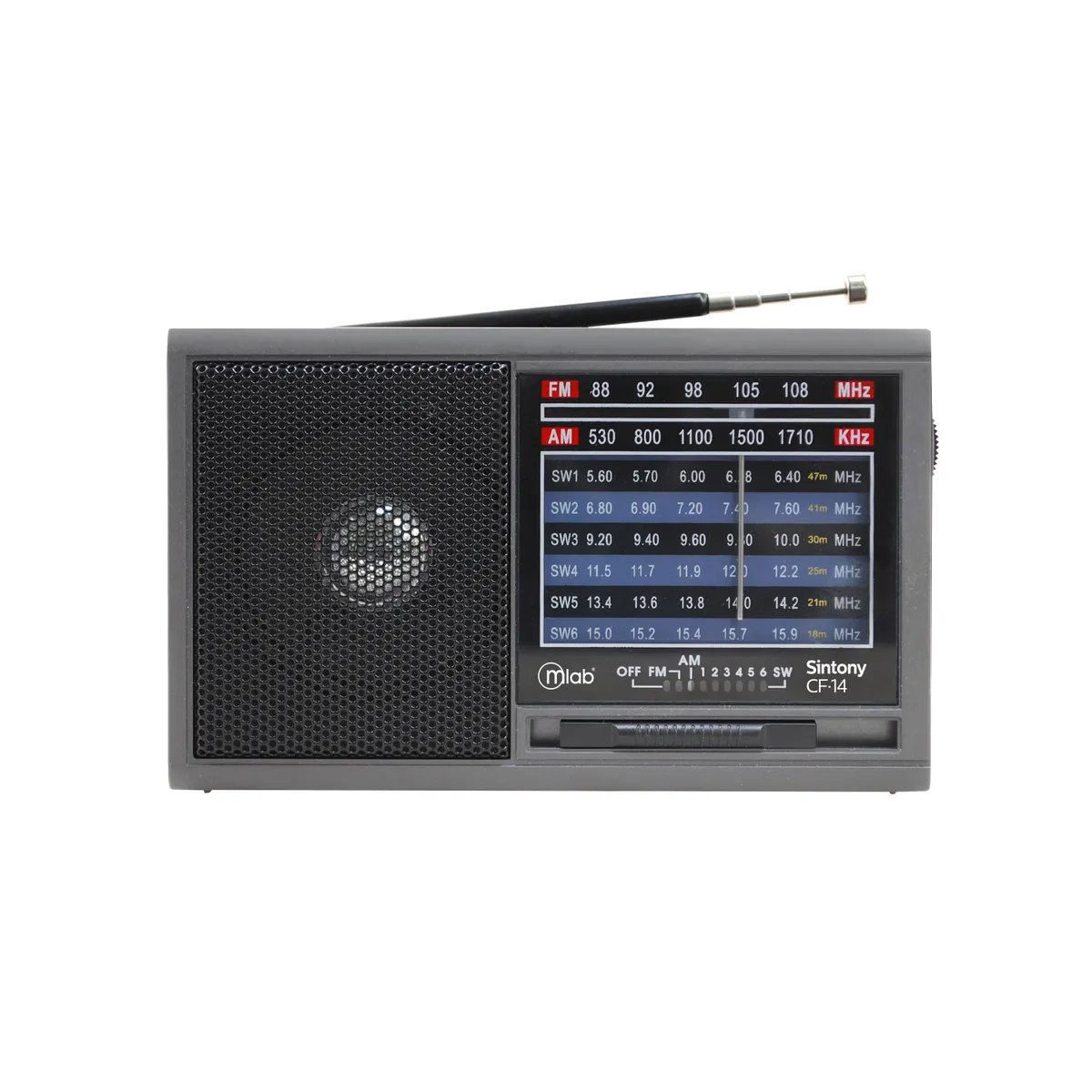 MLAB - RADIO PORTÁTIL MULTIBANDA SINTONY CF-14 1980´S FM/SW/USB-C 09477