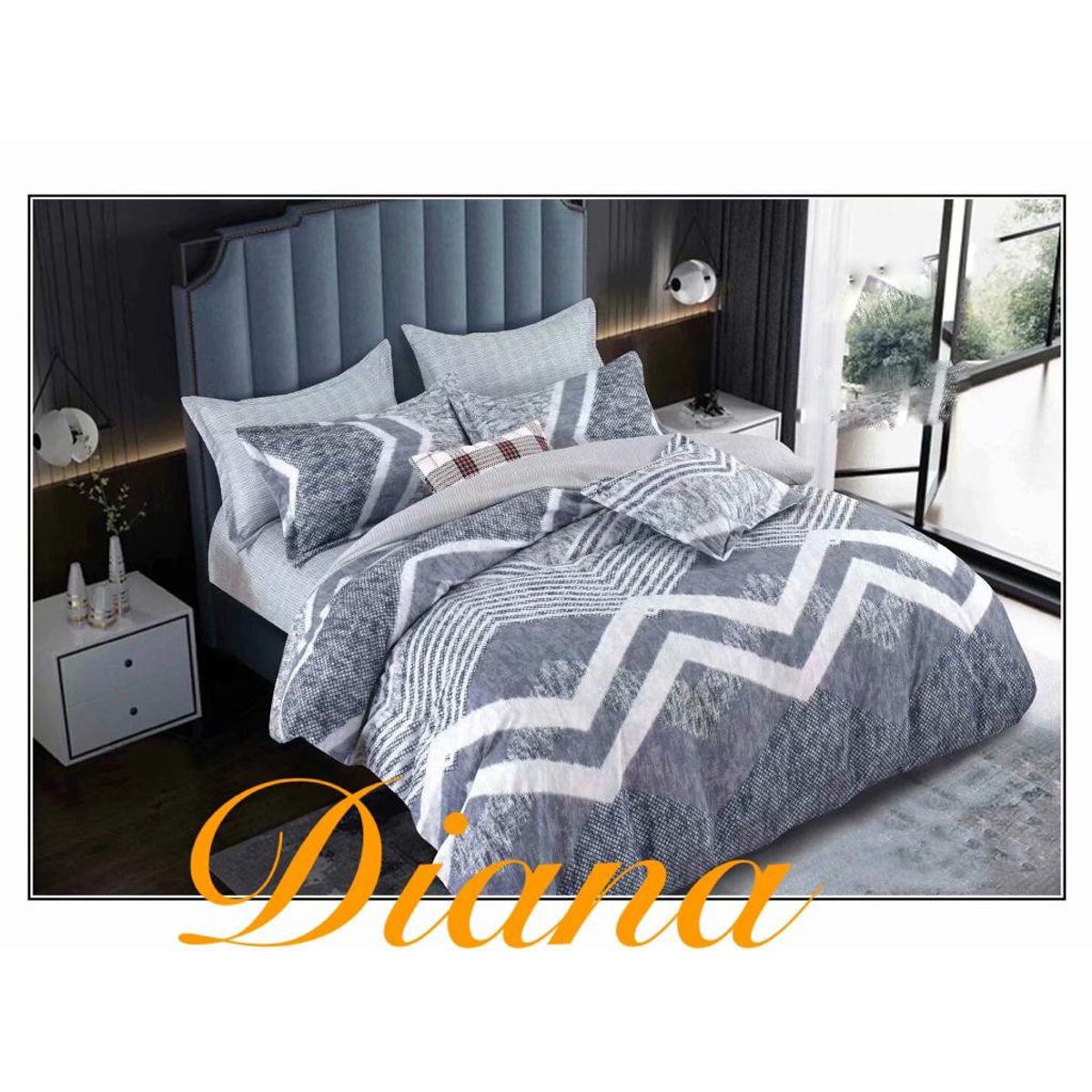 GENERICO - CUBRECAMA QUILT DE VERANO DELGADO DISEÑO ZIGZAG GRIS 1.5 PLAZA