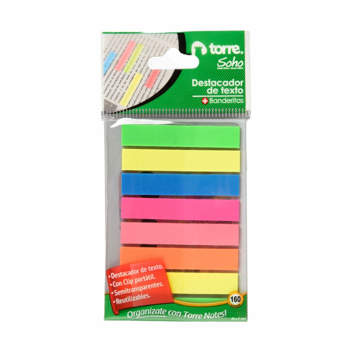 TORRE - Banderitas de Texto 8 Colores Full Torre 160Hj