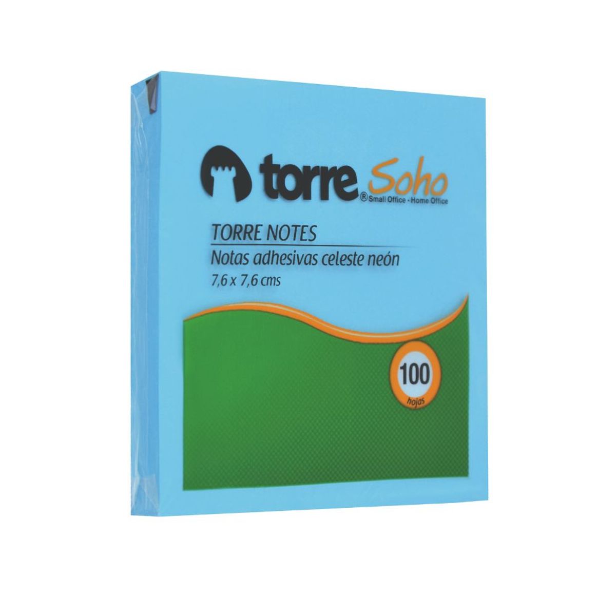 TORRE - Notas Adhesivas Celeste Neón Torre 100Hj