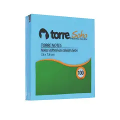 TORRE - Notas Adhesivas Celeste Neón 100Hj