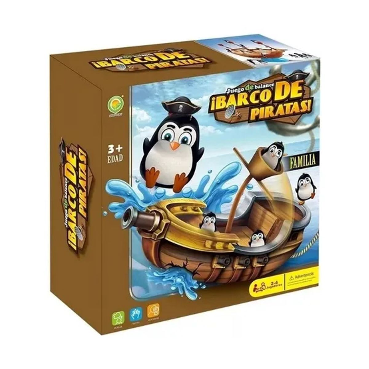GENERICO - Juego De Mesa Familiar Barco De Pingüinos