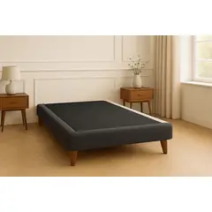 GENERICO - BASE DE 1.5 PLAZAS GRIS GRAFITO LINO