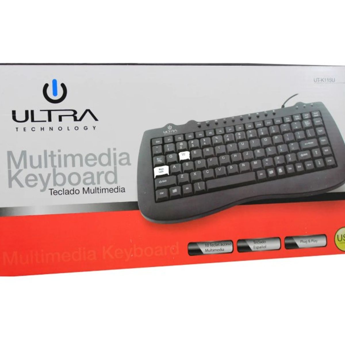 ULTRA - MINI TECLADO MULTIMEDIA USB ULTRA