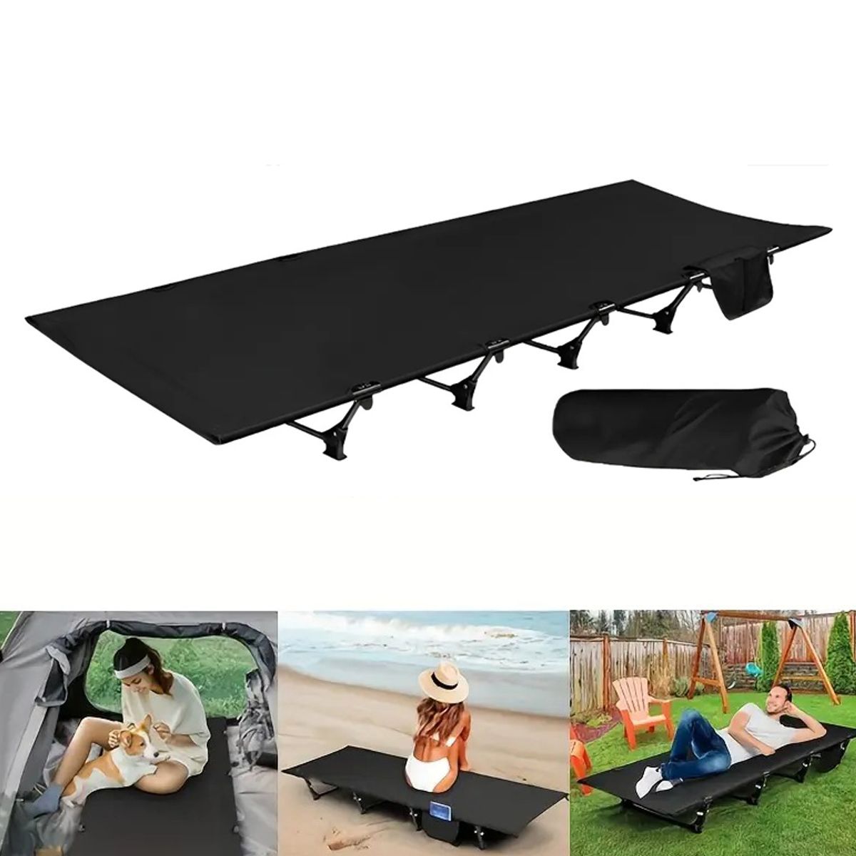 Cama Plegable Ligera Portatil Interior Y Camping Catre, marca EVERSO - Foto Principal