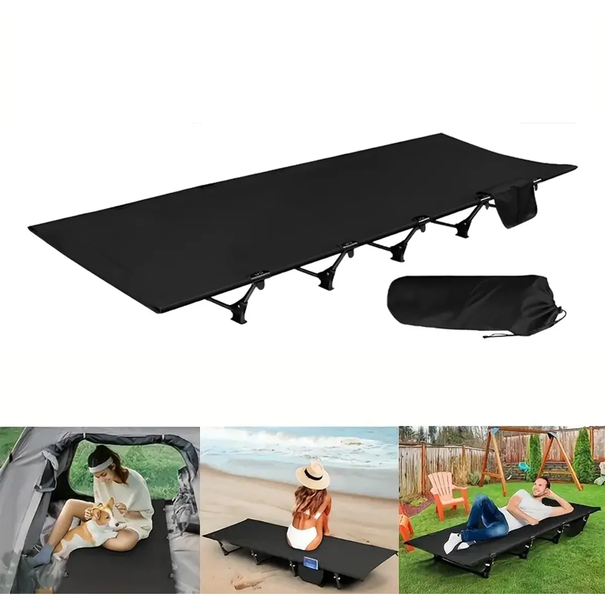 Cama Plegable Ligera Portatil Interior Y Camping Catre, marca EVERSO - Foto Principal