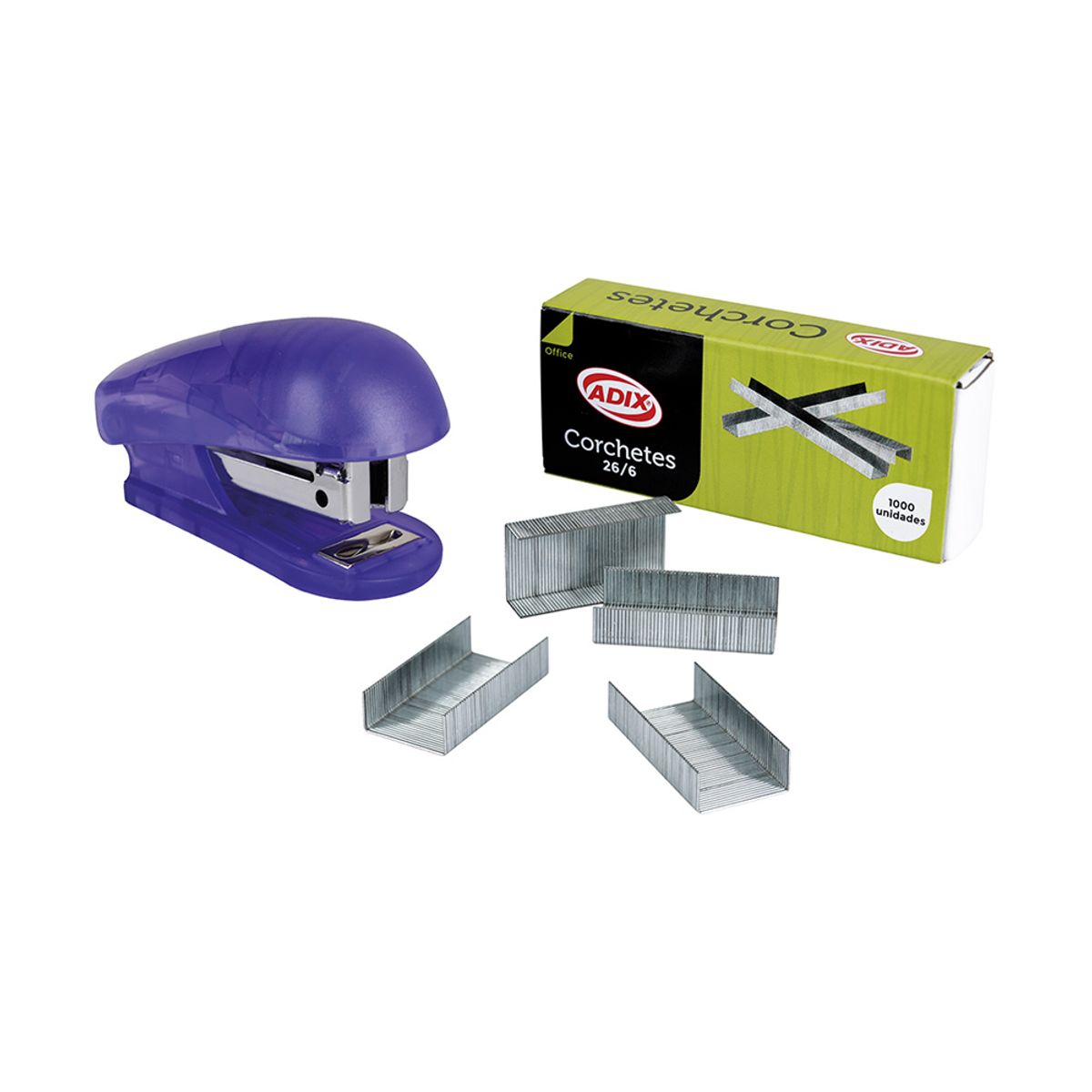 ADIX - Corchetera Bolsillo y Corchete Violeta Adix