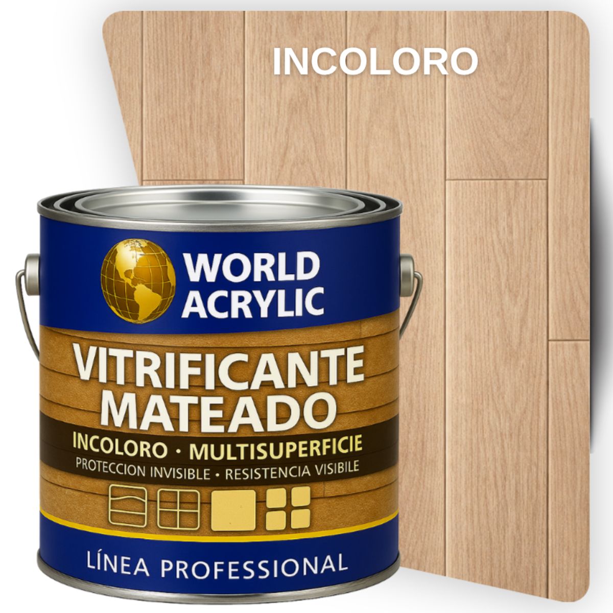 WORLD ACRYLIC - VITRIFICANTE MULTISUPERFICIE INCOLORO MATEADO GALÓN