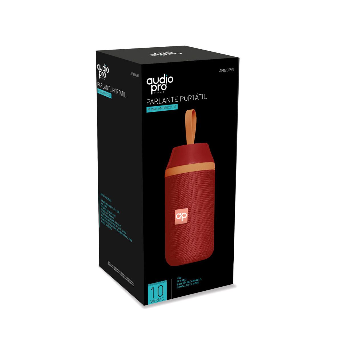AUDIOPRO - PARLANTE PORTATIL BLUETOOTH USB SD BATERIA RECARGABLE 10W AP02069BLG