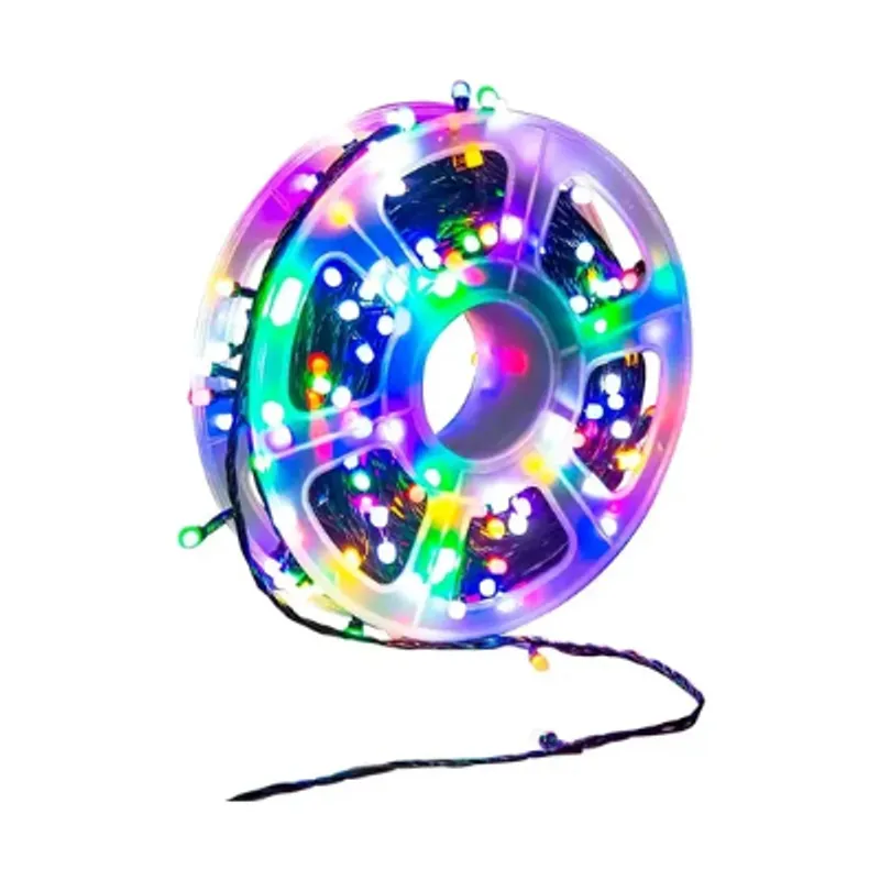 GENERICO - Carrete De Luces Led Para Navidad 100m Con 400led Multicolor
