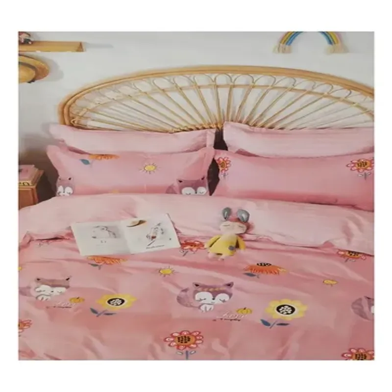 GENERICO - CUBRECAMA QUILT DE VERANO DELGADO DISEÑO INFANTIL ROSA 1.5 PLAZA