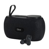 PARLANTE PORTATIL AIR DUAL BASS TWS SPEAKER + AUDIFO 09301 Negro