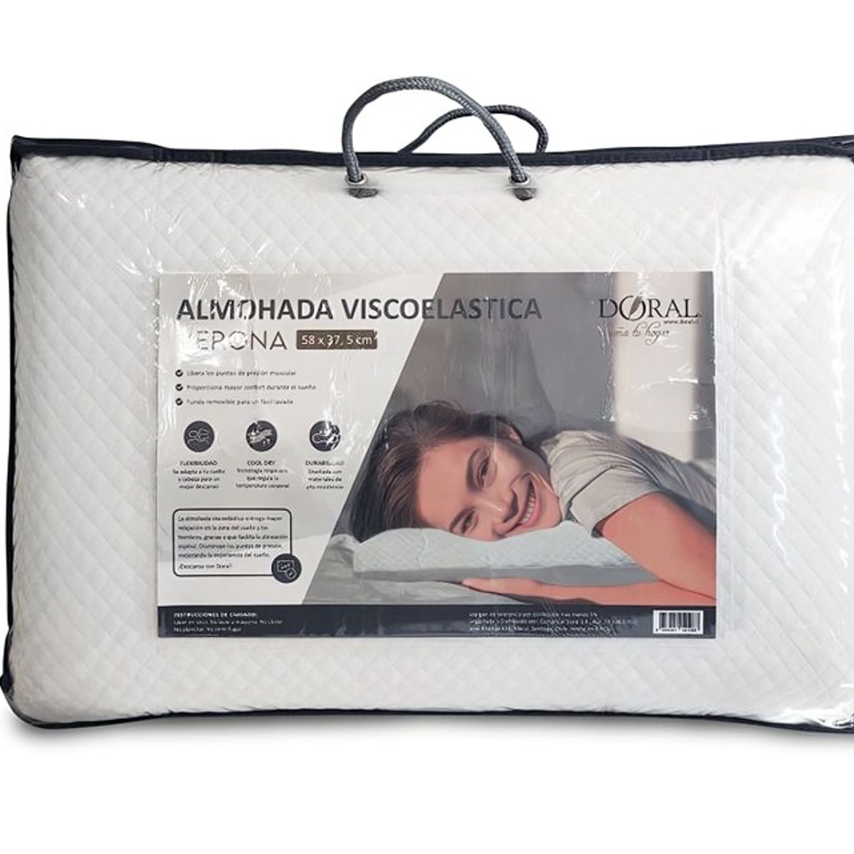 DORAL - Almohada Viscoelastica  Verona  Doral 58×375 cm