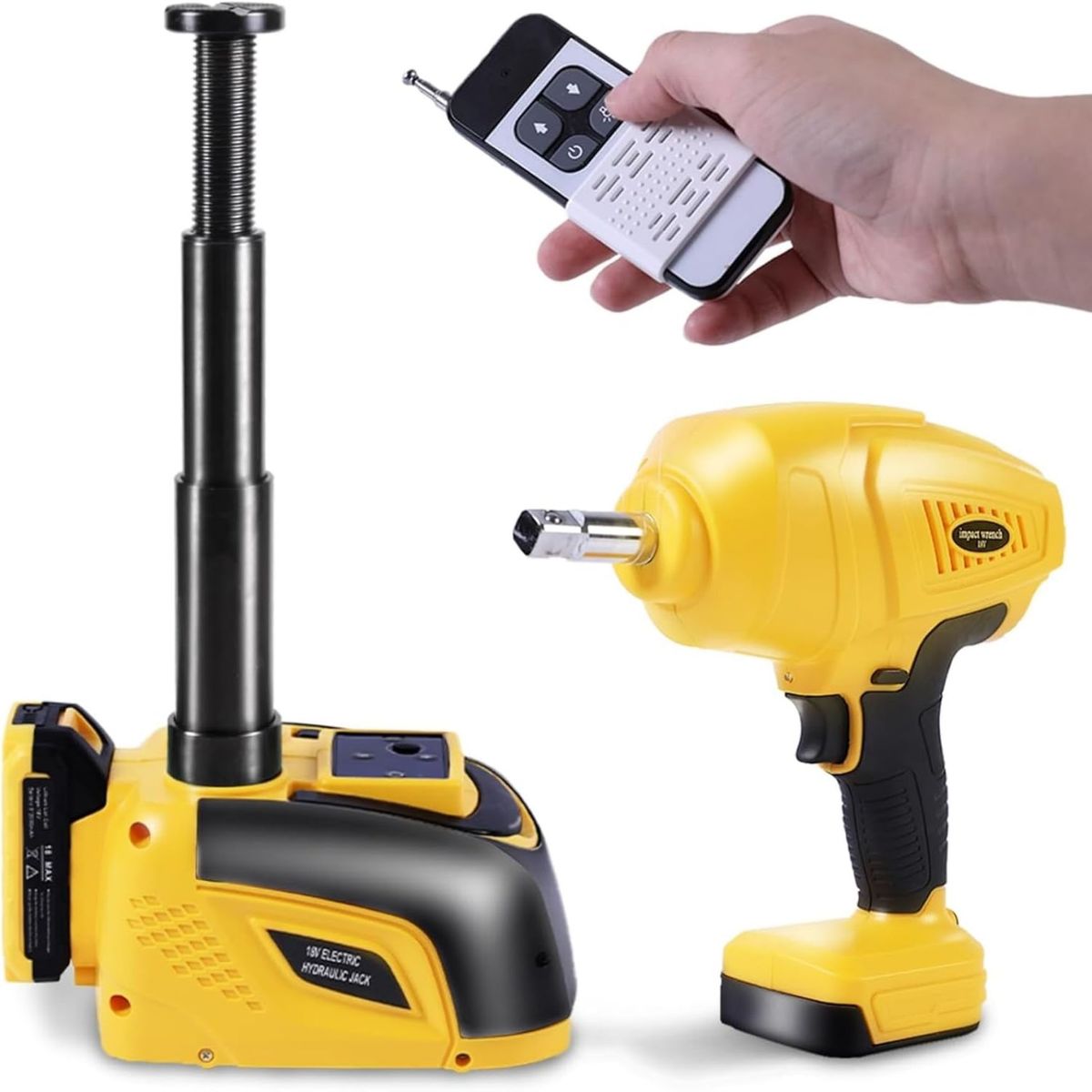 MOVI - Kit Automotriz Premium inalámbrico Gata 5T + Llave Impacto