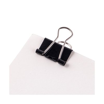 Imagen 2 del producto Clip Doble Mariposa 15mm Negro 12u