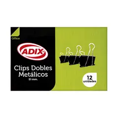 ADIX - Clip Doble Mariposa 51mm Negro 12u