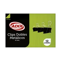 ADIX - Clip Doble Mariposa 41mm Negro 12u