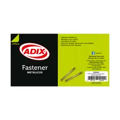 ADIX - Fastener Metálico de 2 piezas 50u Dorado