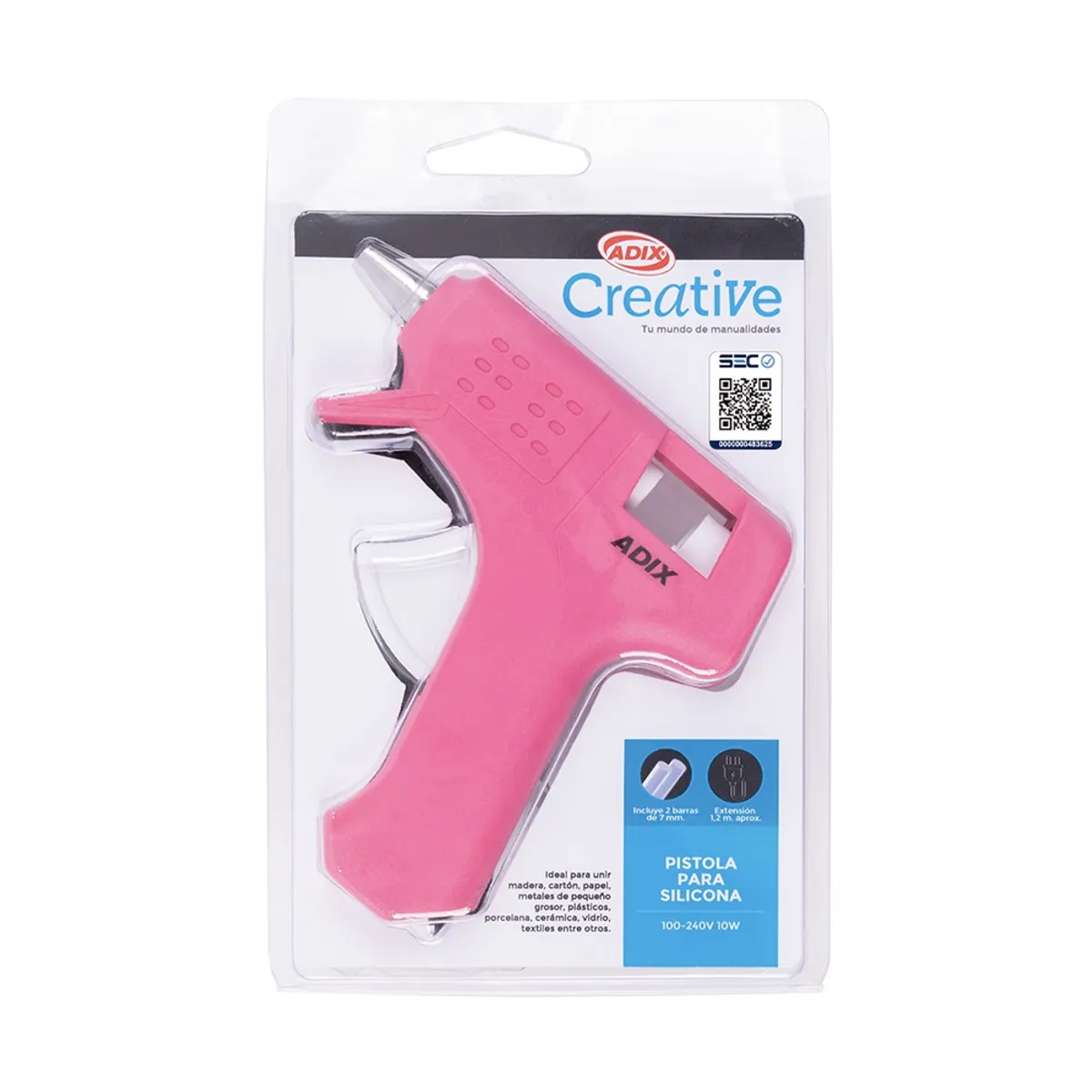 CREATIVE - Pistola Silicona 10w Rosada Creative