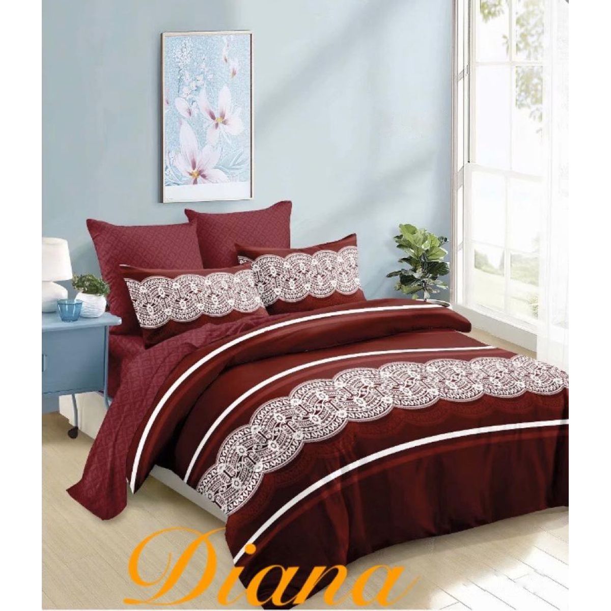 GENERICO - CUBRECAMA QUILT DE VERANO DELGADO DISEÑO BURDEO CLASICO 1.5 PLAZA