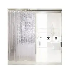 GENERICO - Cortina Forro De Baño Transparente Impermeable + 12 Argollas