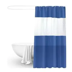 GENERICO - Cortina Ducha Baño 180x200 Decoración Azul