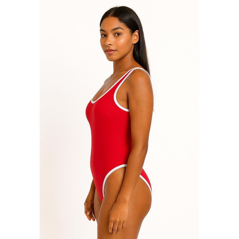 SOL AMADO - Traje de Baño Mujer Una Pieza Rojo