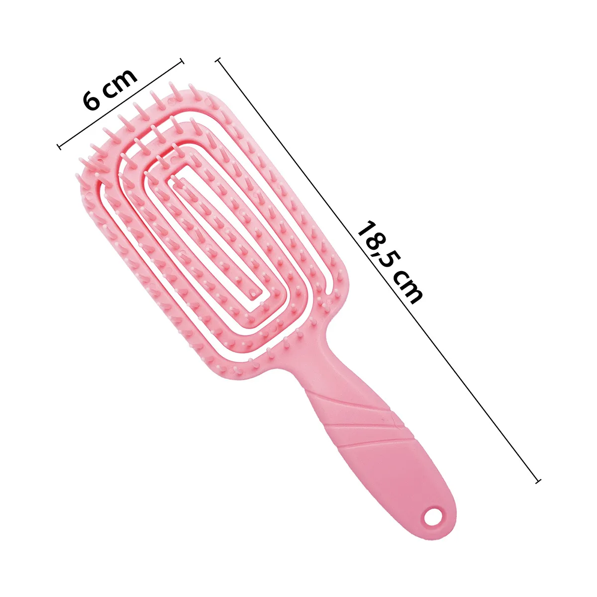 GENERICO - Cepillo Desenredante y de Masaje Espiral  Rosado