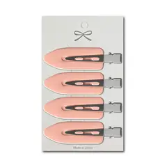 GENERICO - Clips Cabello 4uds Rosado Rosado