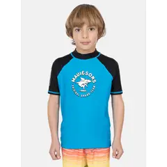 MAUI AND SONS - Polera UVP Rayko Azul Infantil