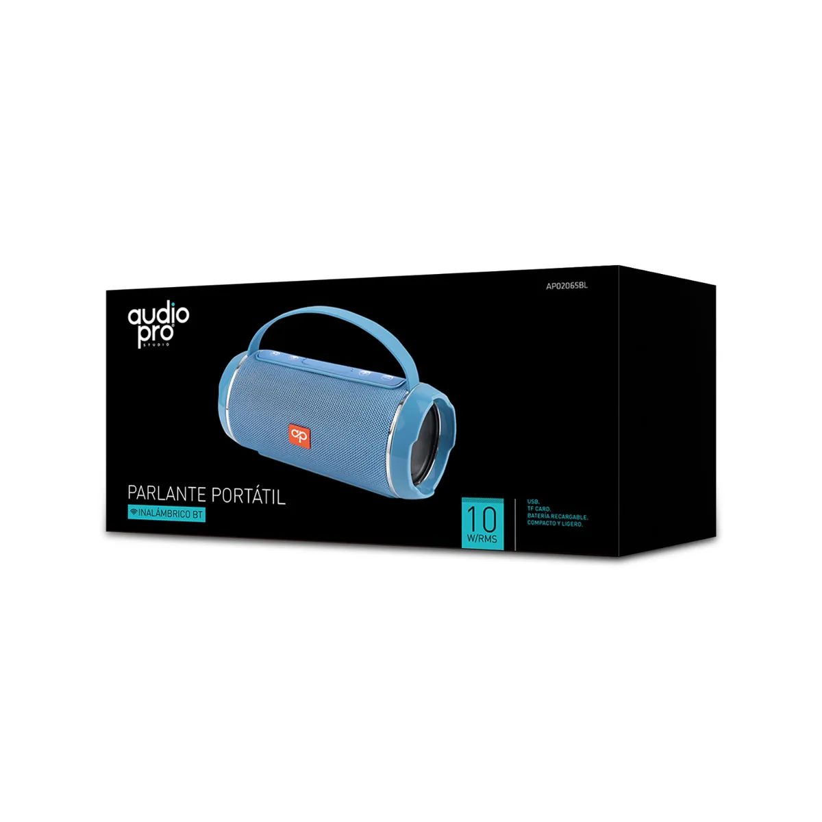 AUDIOPRO - PARLANTE PORTÁTIL BLUETOOTH USBSDBATERIA RECARGABLE 10W AP02065BL