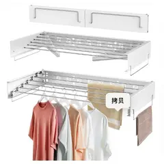 GENERICO - Tendedero De Ropa Plegable Retráctil De Pared