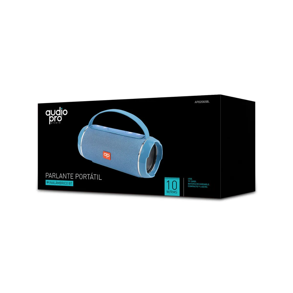 AUDIOPRO - PARLANTE PORTÁTIL BLUETOOTH USBSDBATERIA RECARGABLE 10W AP02065BK