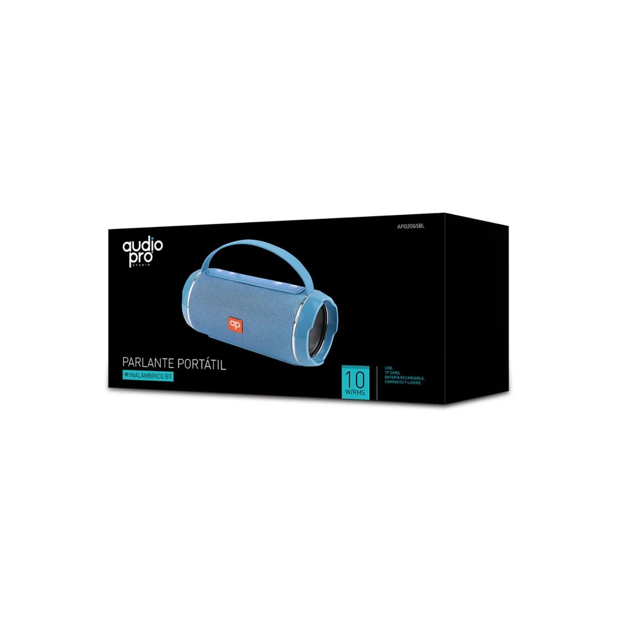 AUDIOPRO - PARLANTE PORTÁTIL BLUETOOTH USBSDBATERIA RECARGABLE 10W AP02065BK