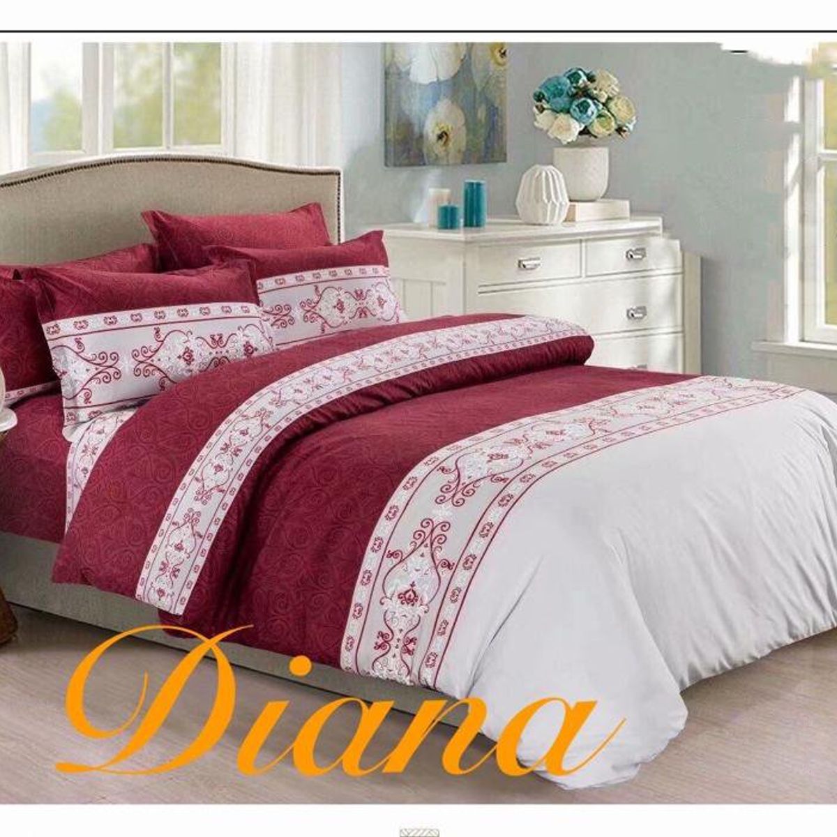 GENERICO - CUBRECAMA QUILT DE VERANO DELGADO DISEÑO DUOCOLOR VINO 1.5 PLAZA_.