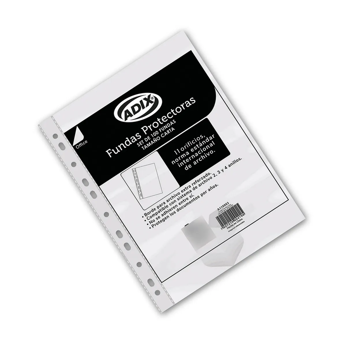ADIX - Funda Protectora Hojas Carta 100u Adix