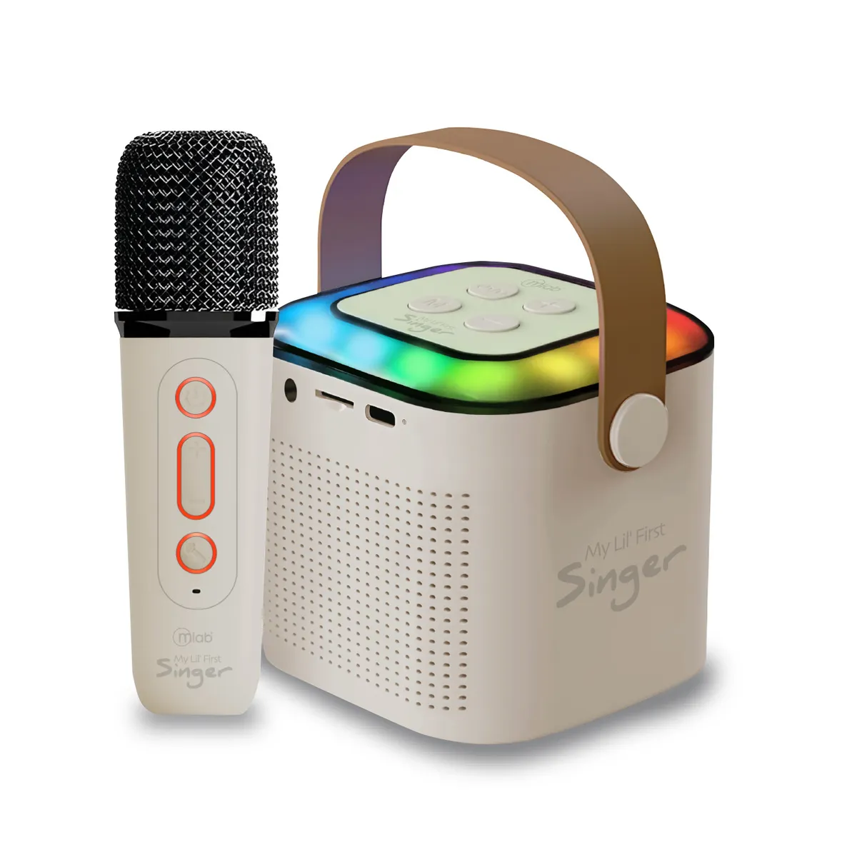 MLAB - PARLANTE PORTÁTIL BLUETOOTH MY LIL FIRST SINGER LUZ RGB 1 MIC 09391