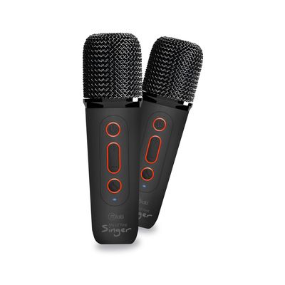 Imagen 2 del producto PARLANTE PORTÁTIL BLUETOOTH MY LIL FIRST SINGER LUZ RGB 2 MIC 09393 Negro
