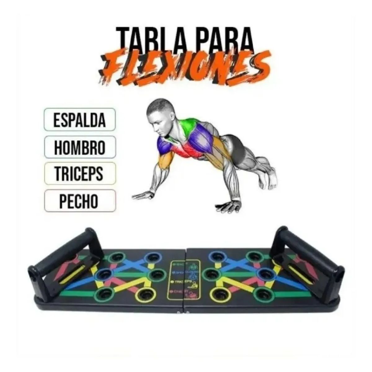MOVI - Tabla para Flexiones Multiuso con 2 Asas Antideslizantes