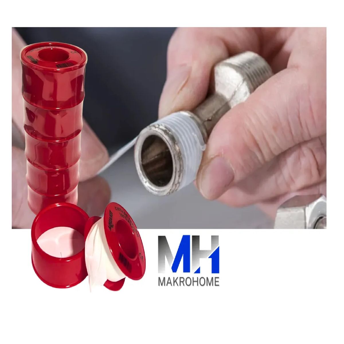 GENERICO - Teflon Maestro Tres Cuartos Aquakit 10mt - Cinta Selladora Para Agua