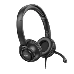 HOCO - Audífonos Headset Oficina Teletrabajo Callcenter W112 Negro