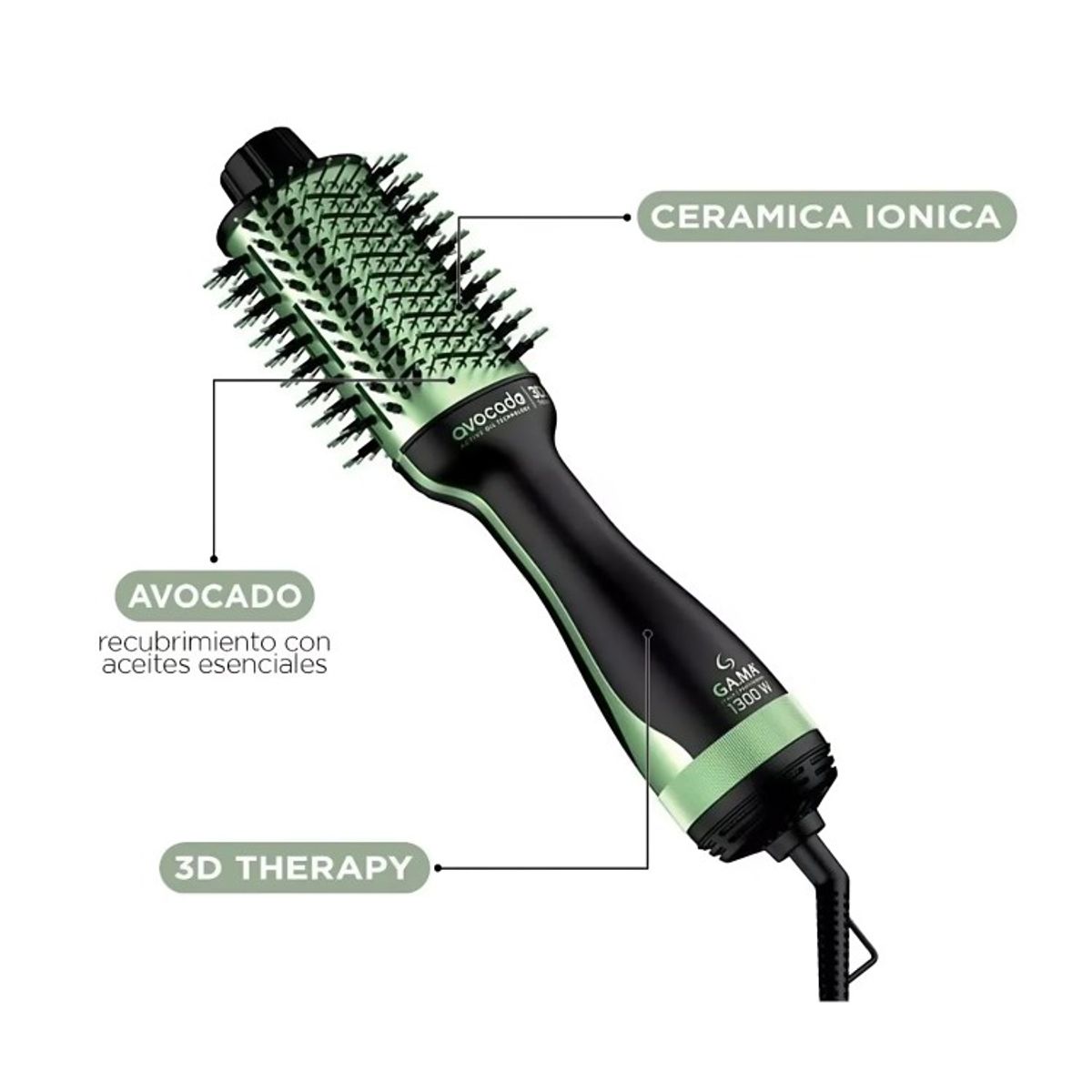 GAMA - CEPILLO SECADOR GAMA MODELADOR 3D-MY AVOCADO