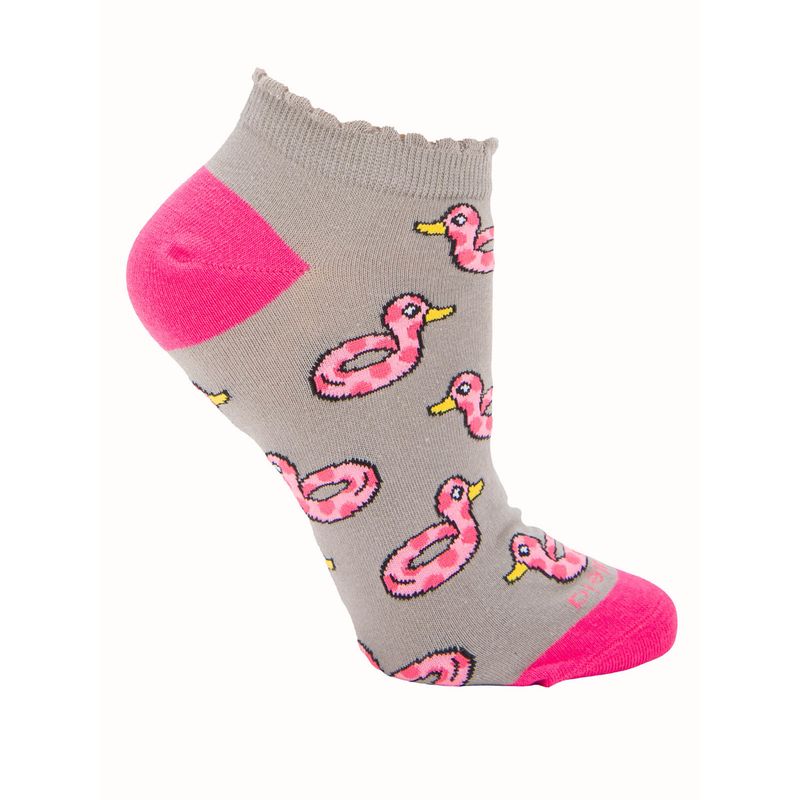 AZALEIA - Calcetín Algodón Mujer Ped Ducky Gris AZALEIA