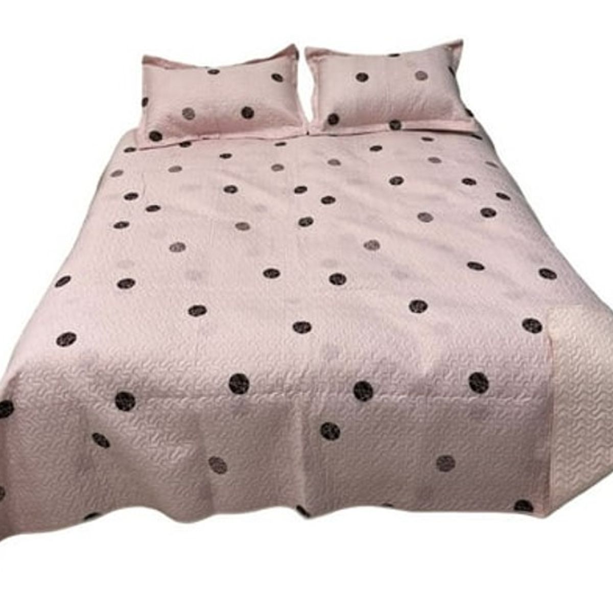 GENERICO - CUBRECAMA QUILT DE VERANO DELGADO DISEÑO PALO ROSA PUNTO 2 PLAZA