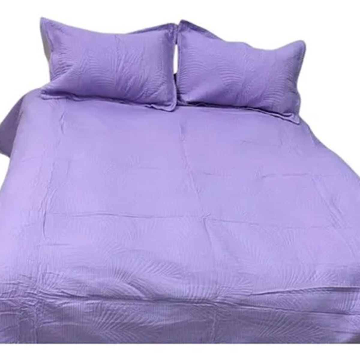 GENERICO - CUBRECAMA QUILT DE VERANO DELGADO UNICOLOR LILA 2 PLAZA_.