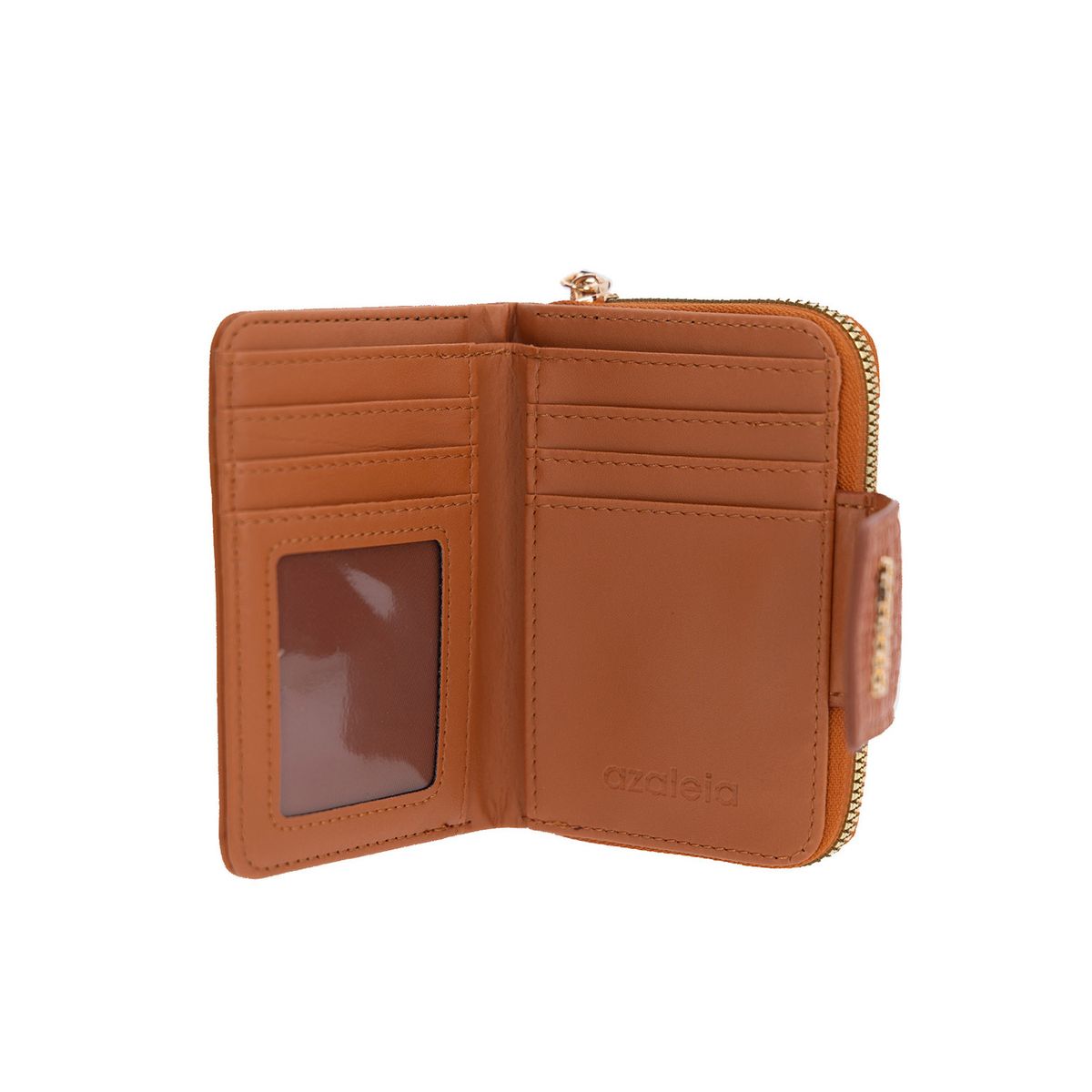AZALEIA - Billetera Mujer Strap Wallet Café AZALEIA