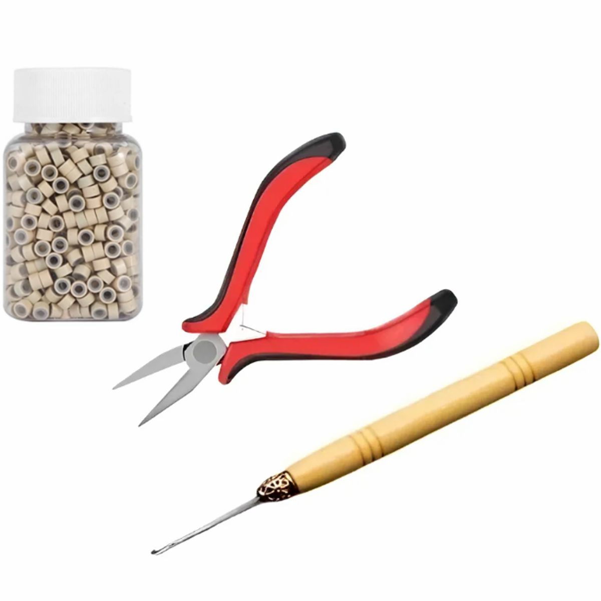 GENERICO - Kit 3 Extensiones De Pelo Microring+ Alicate Rubio #13
